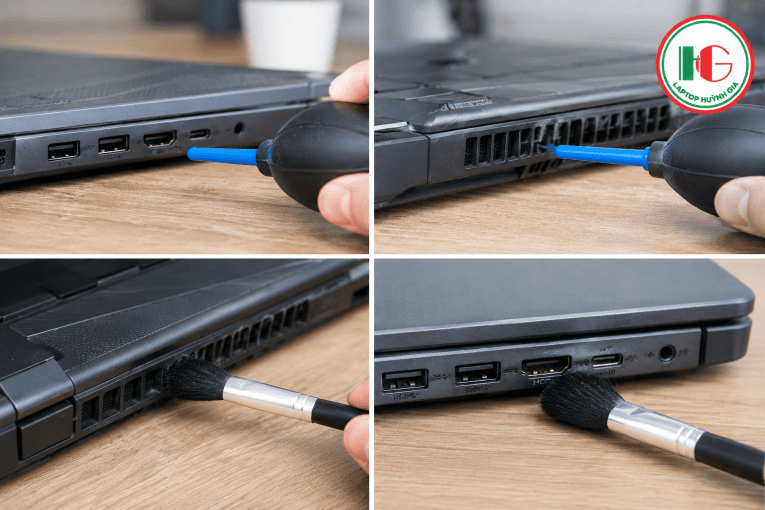Hướng Dẫn Tự Vệ Sinh Laptop Tại Nhà Sạch Sẽ, An Toàn Chỉ Trong 10 Phút - 8 vệ sinh các cổng kết nối