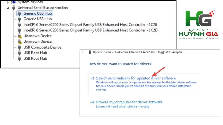 Laptop Cũ Bình Dương - update driver